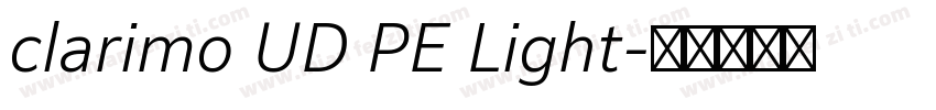 clarimo UD PE Light字体转换